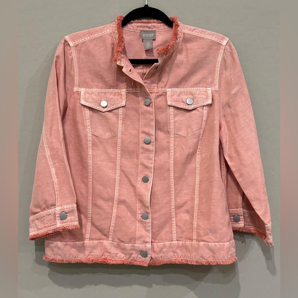 Chicos Jacket with Fringe, Size 1